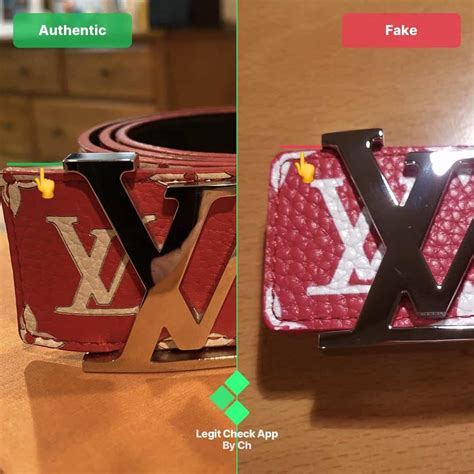 louis vuitton supreme belt fake vs real|genuine louis vuitton belt.